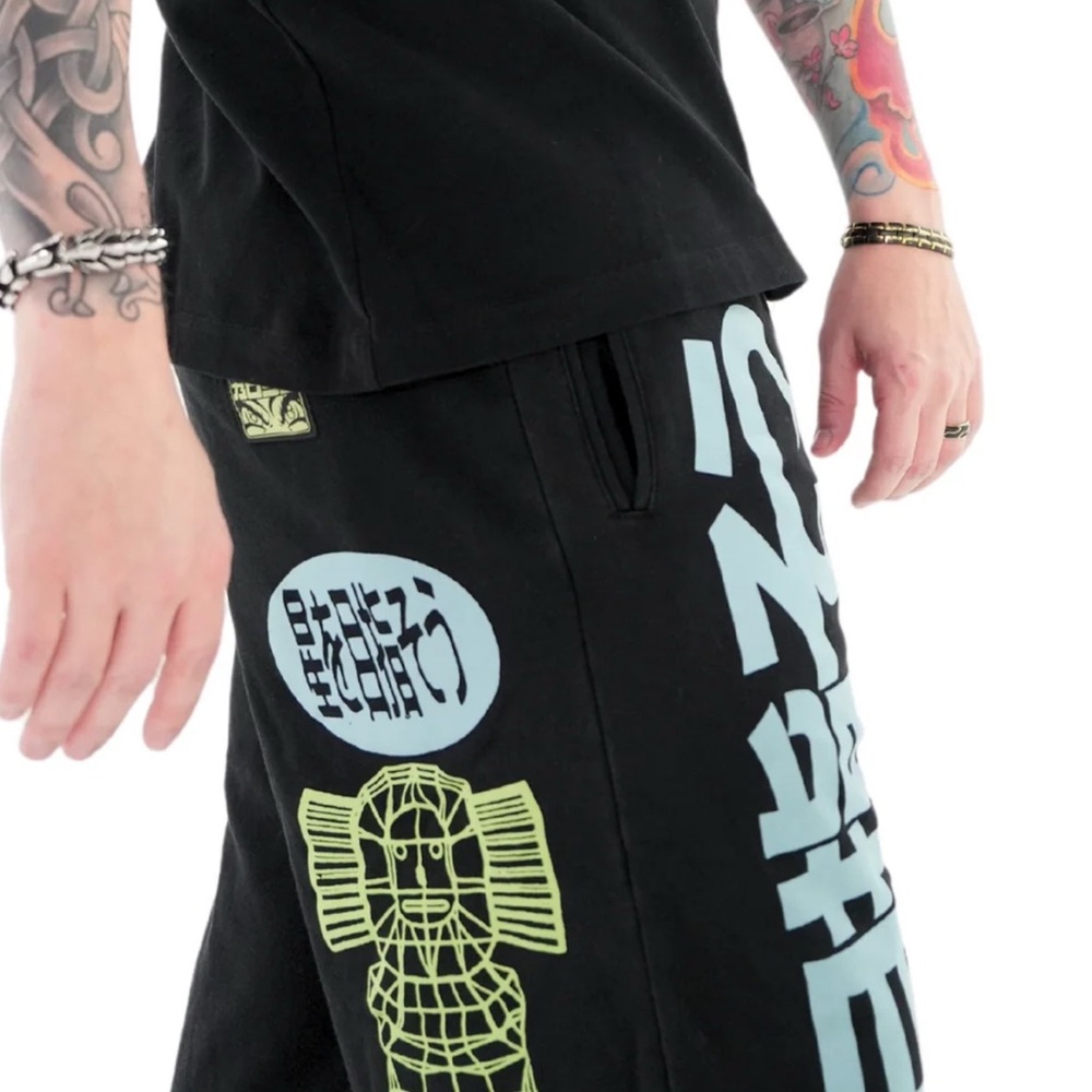DYSTOPIAN FUTURE SWEATPANTS BLACK From The Boys Sz L 100% Cotton Sold Out Rare